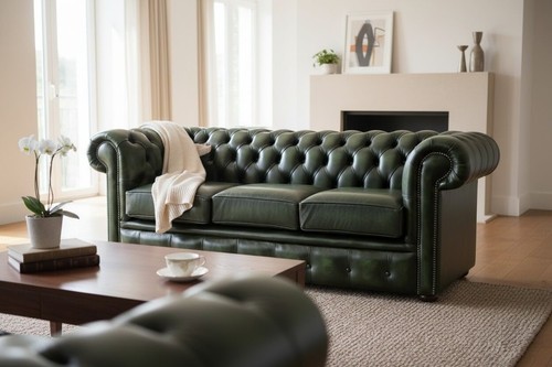 Sofa couch green seater real - couch,