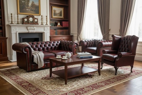 Chesterfield sofa suite - sofa,