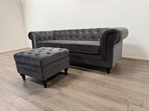Chesterfield charcoal velvet - chesterfield, 3