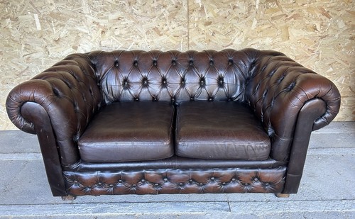 Brown chesterfield sofa - sofa, 2