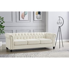 Velvet Sofa Chesterfield 2 3